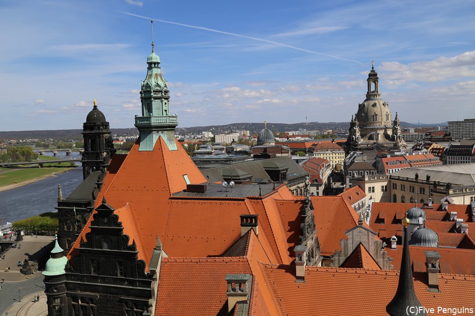 レジデンツ宮殿からのドレスデン市内の眺望