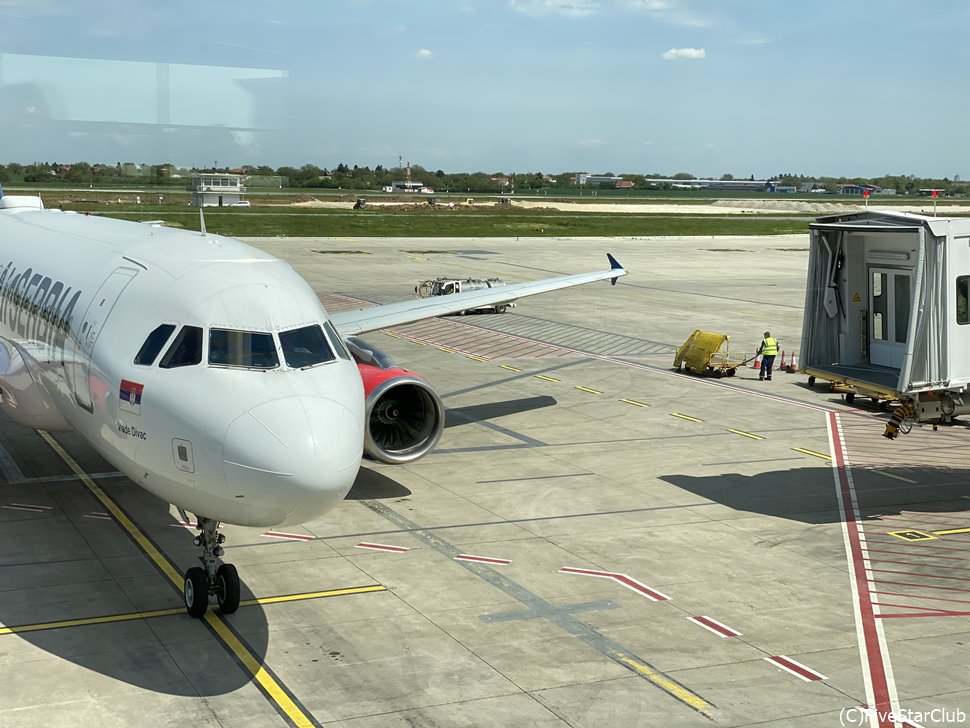 ベオグラード空港の飛行機