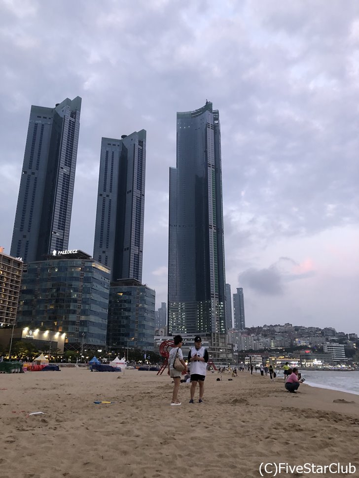 韓国を代表するリゾート地、海雲台ビーチ