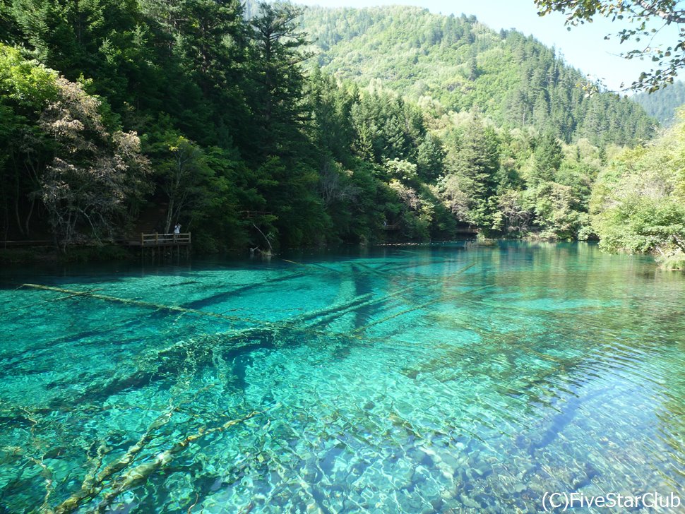 湖底までくっきりと見える透明度！五花海