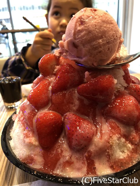 台湾名物の巨大かき氷!一人で食べきれるかな?