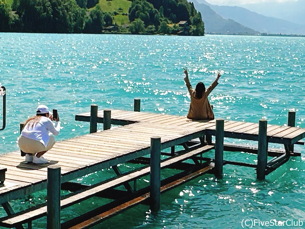 湖畔のイゼルトヴァルトでは桟橋で記念撮影するのが定番
