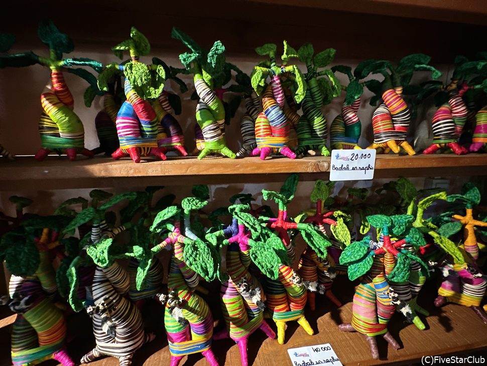 レミュールパークのブティックで見つけたカラフルなバオバブ