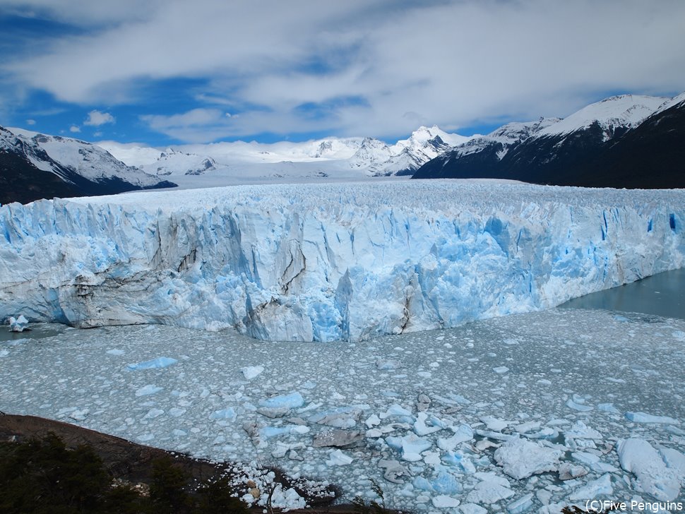 高さ60ⅿ、幅5㎞、奥行き35㎞の壮大なペリト・モレノ氷河。