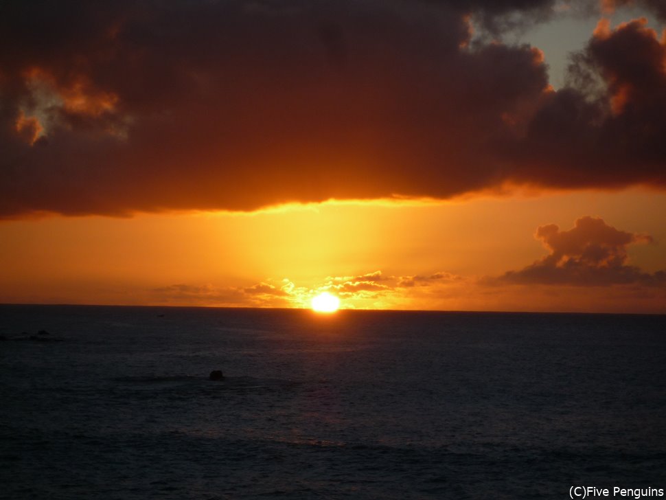 ハンガロア村の夕日は美しい