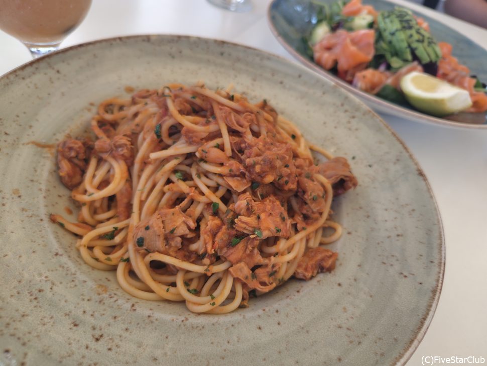 ウサギ肉を使ったパスタ　意外にもあっさり？