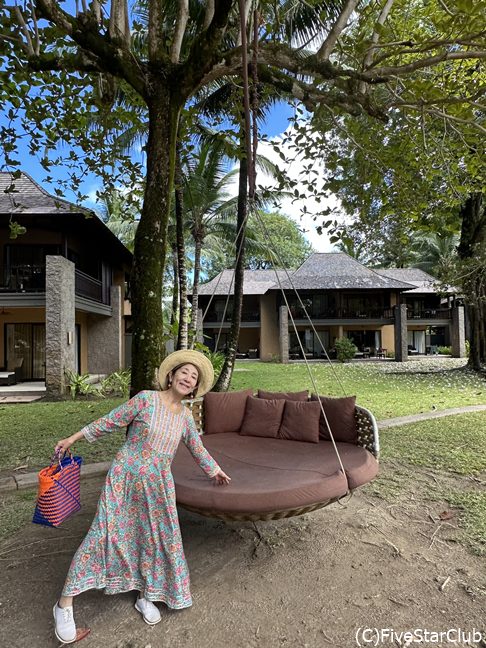 ソファブランコに子供達も大喜び