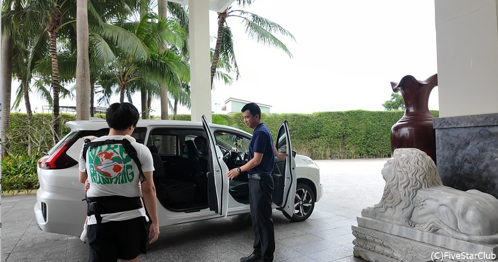 Grabは予約すると数分で来てくれます!