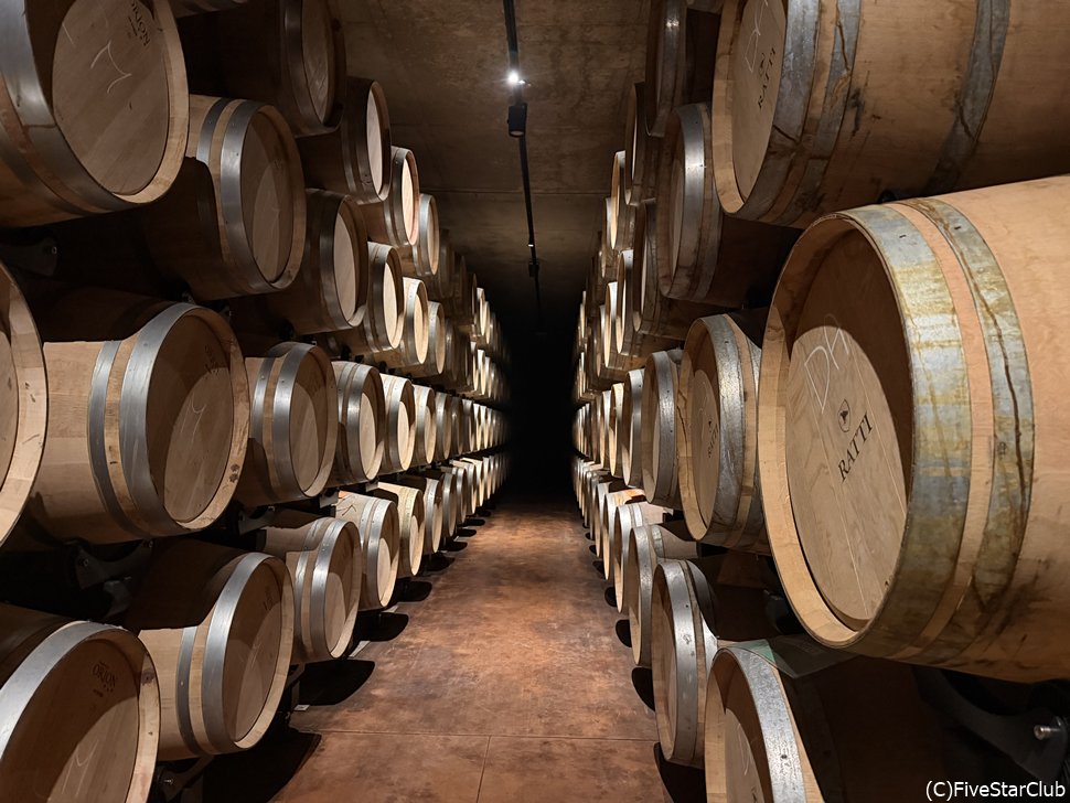 18ヶ月は樽にて熟成されるバローロワイン