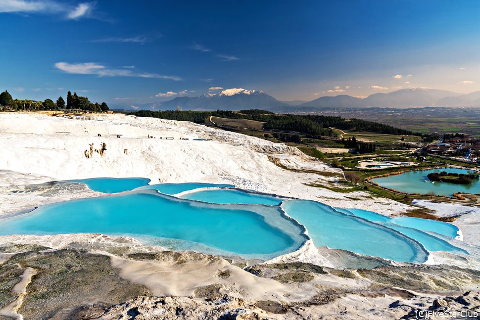パムッカレの自然のトラバーチン<パムッカレ>