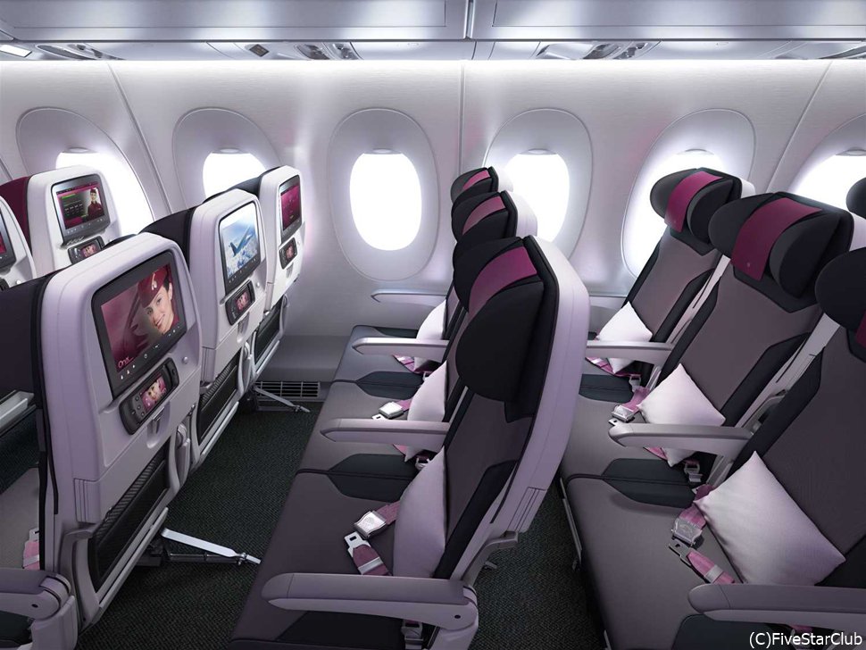 カタール航空機内
