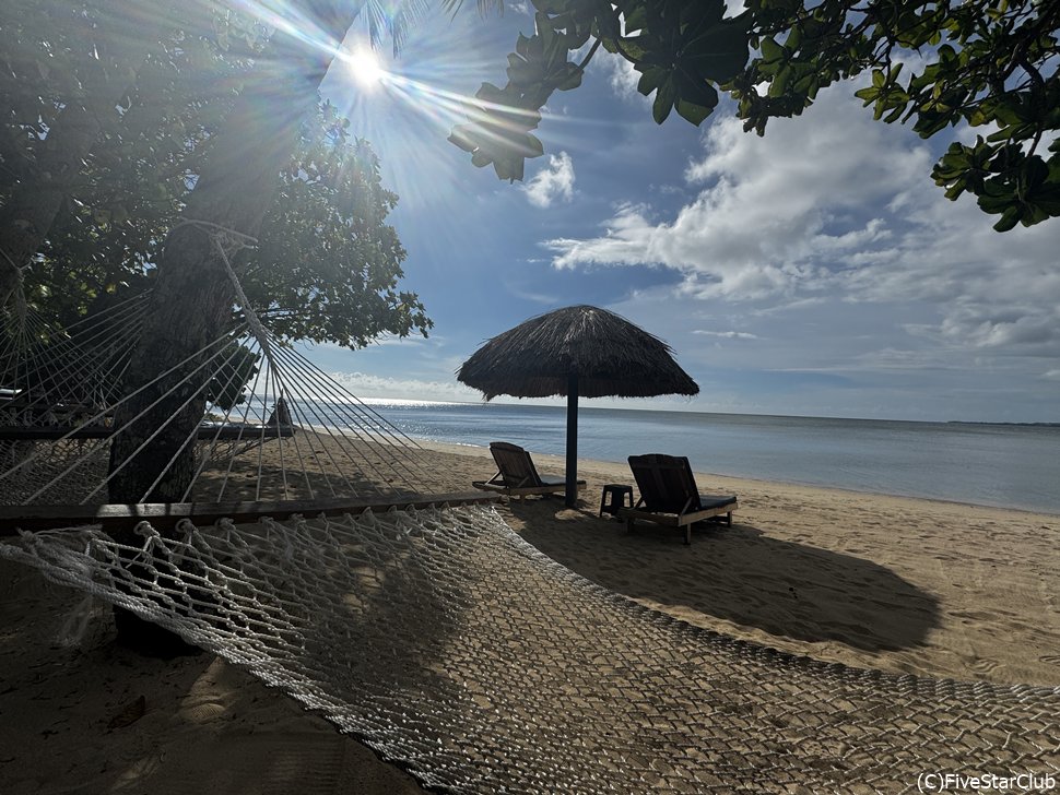 リクリ島のビーチ