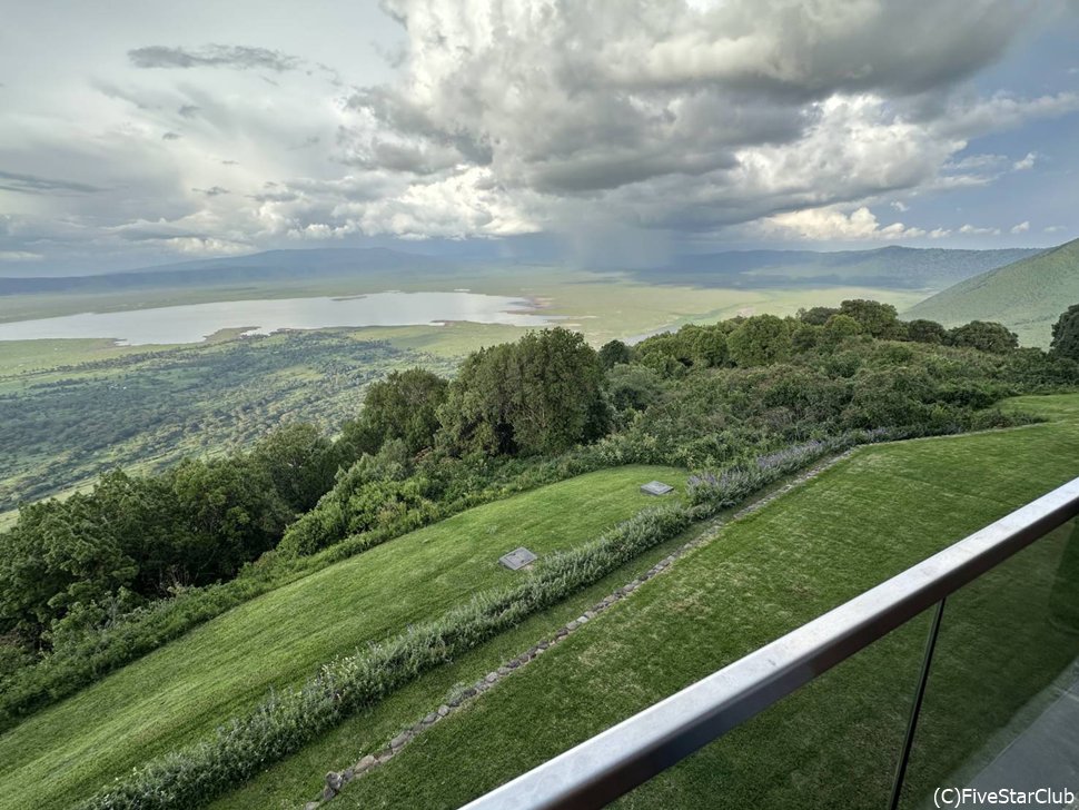ホテルの展望バルコニーからの眺め