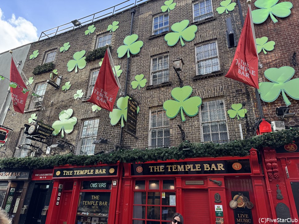 有名なThe Temple Bar Pub
